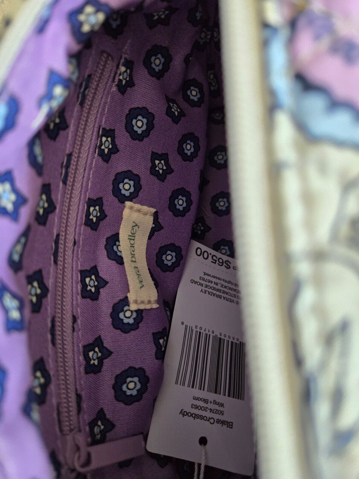 Vera Bradley Blake Crossbody, Bloom in Cotton Gabardine