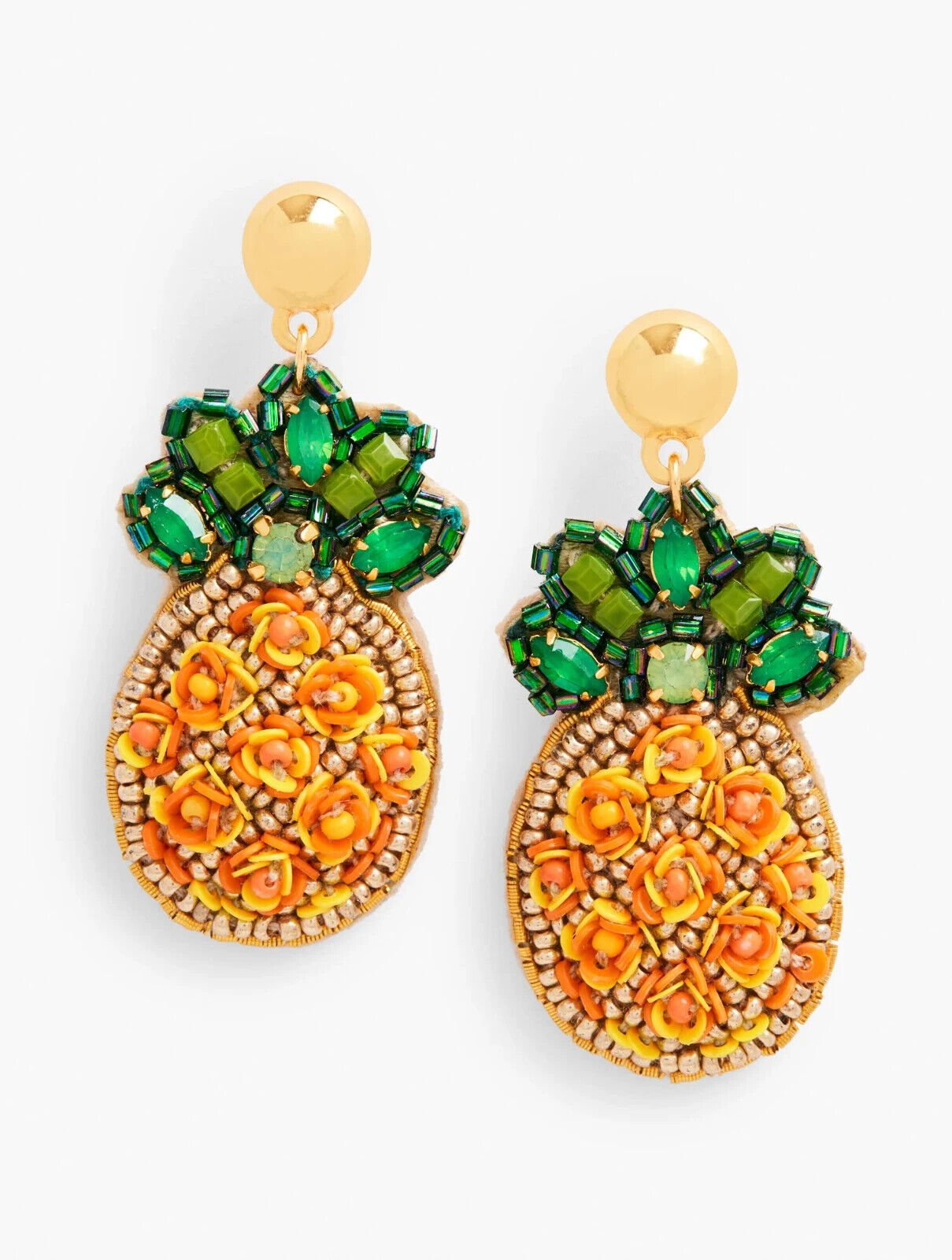 TALBOTS WHIMSY PINEAPPLE EARRINGS