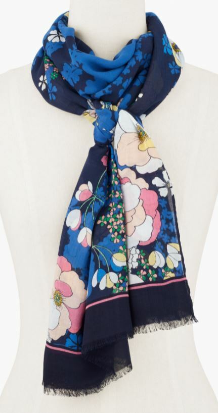 TALBOTS FALLING BLOSSOMS OBLONG SCARF