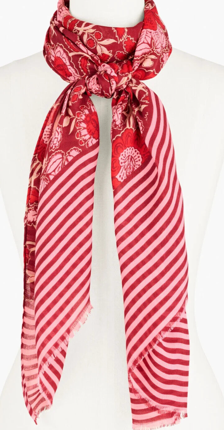 TALBOTS MEGESTIC BLOOMS OBLONG SCARF
