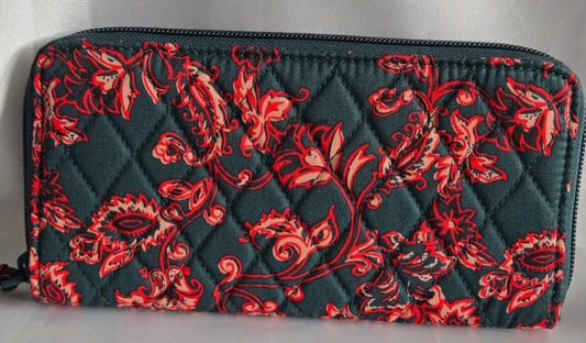 Vera Bradley Continental Wallet, Victorian vines in Cotton Gabardine
