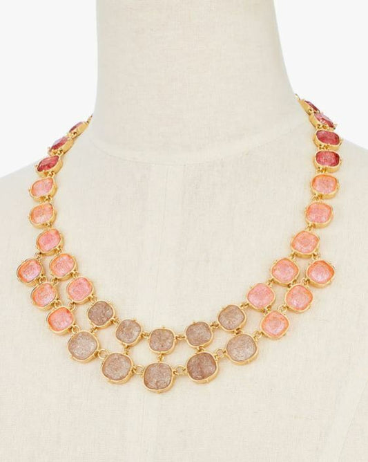 TALBOTS CRACKLED GLASS STATEMENT NECKLACE