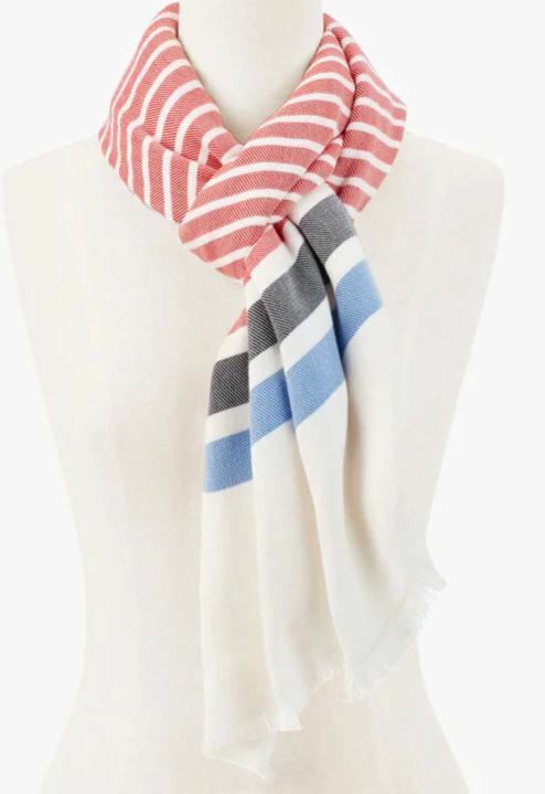 TALBOTS STRIPE OBLONG SCARF