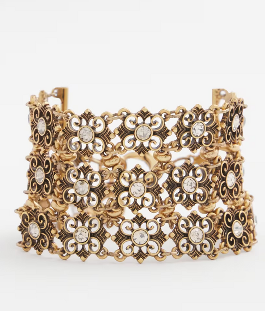 CHICO'S SPARKLE LACE CUFF BRACELET
