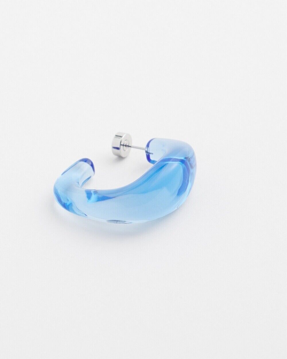 CHICO'S NO DROOP BLUE LUCITE EARRINGS