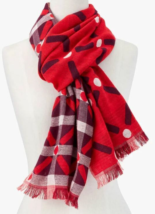 TALBOTS LATTICE DOT SCARF