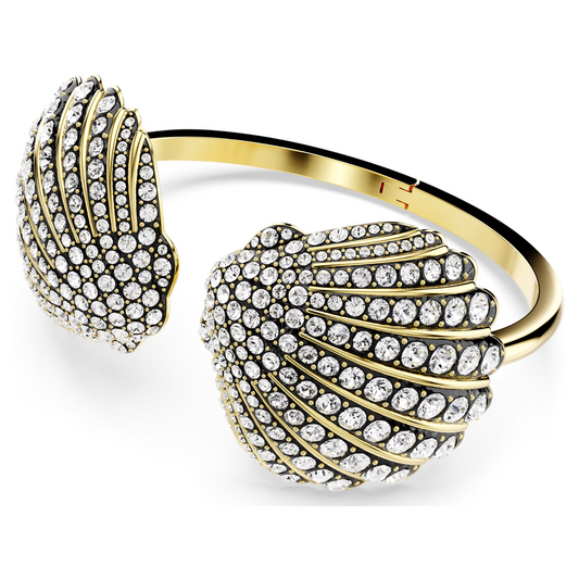 Swarovski Idyllia Bangle Shell, White, Gold-tone plated