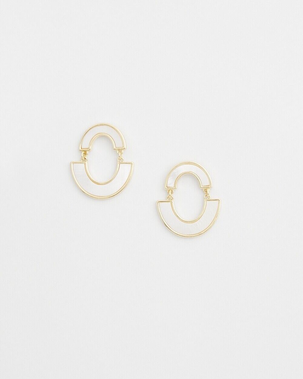 CHICO'S MOTHER OF PEARL DROP EARRINGS