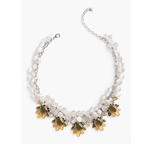 TALBOTS Mixed-Bead & Crystal Drop Necklace