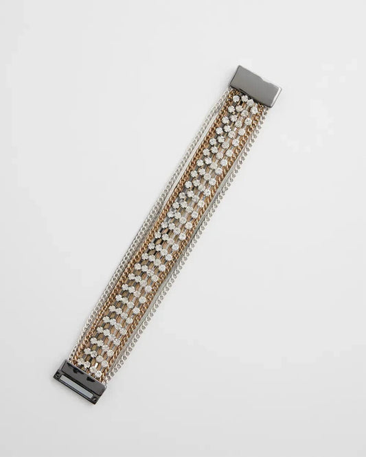 CHICO'S MIXED METAL MAGNETIC BRACELET