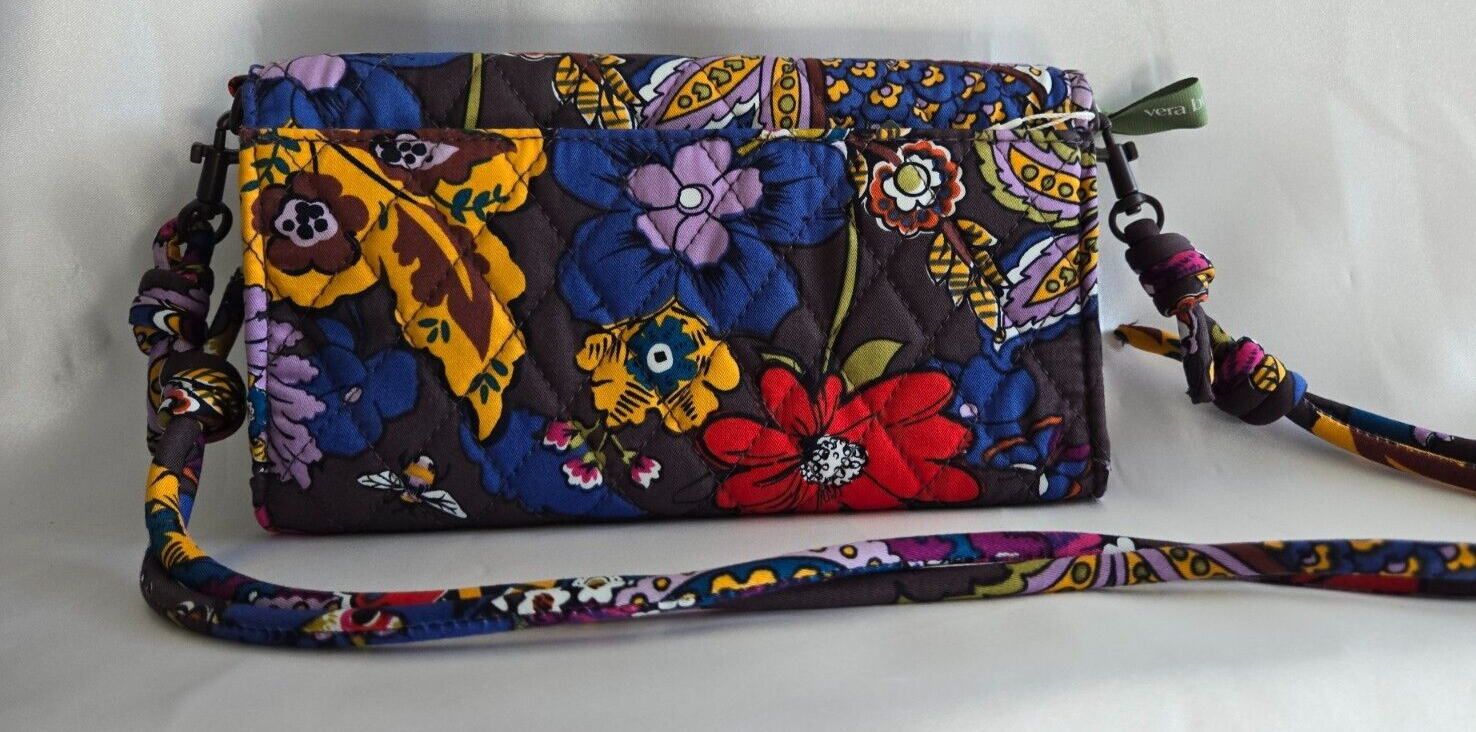 Vera Bradley Wildwood Wallet Crossbody, Colorful Bouquet