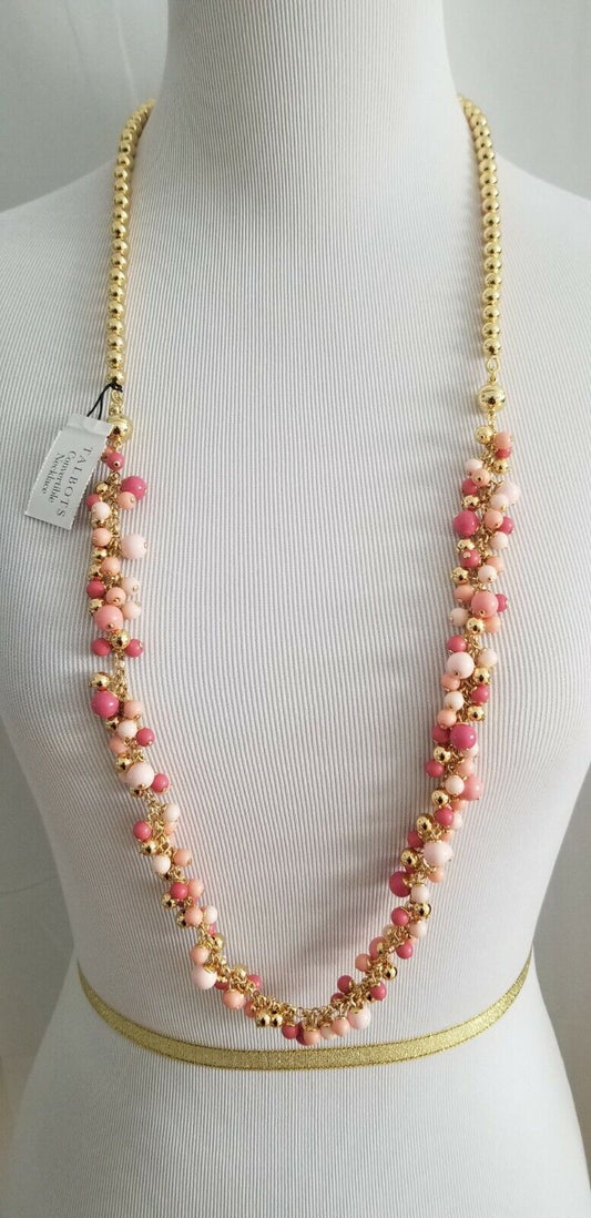TALBOTS BEADED LONG NECKLACE