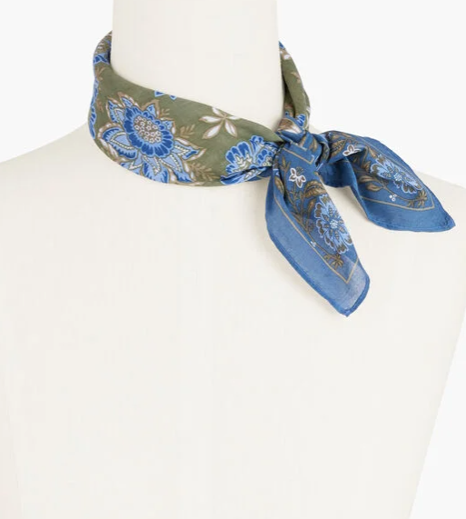 TALBOTS STARLIGHT FLORAL SQUARE SCARF
