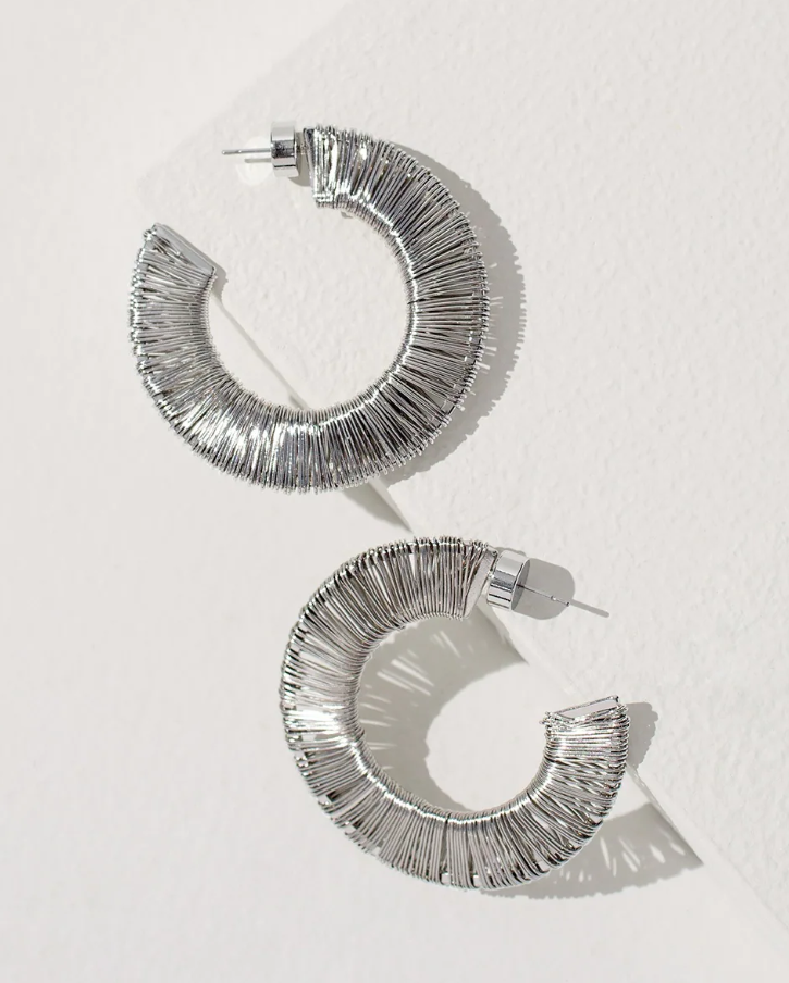 CHICO'S WIRE WRAP HOOP EARRINGS