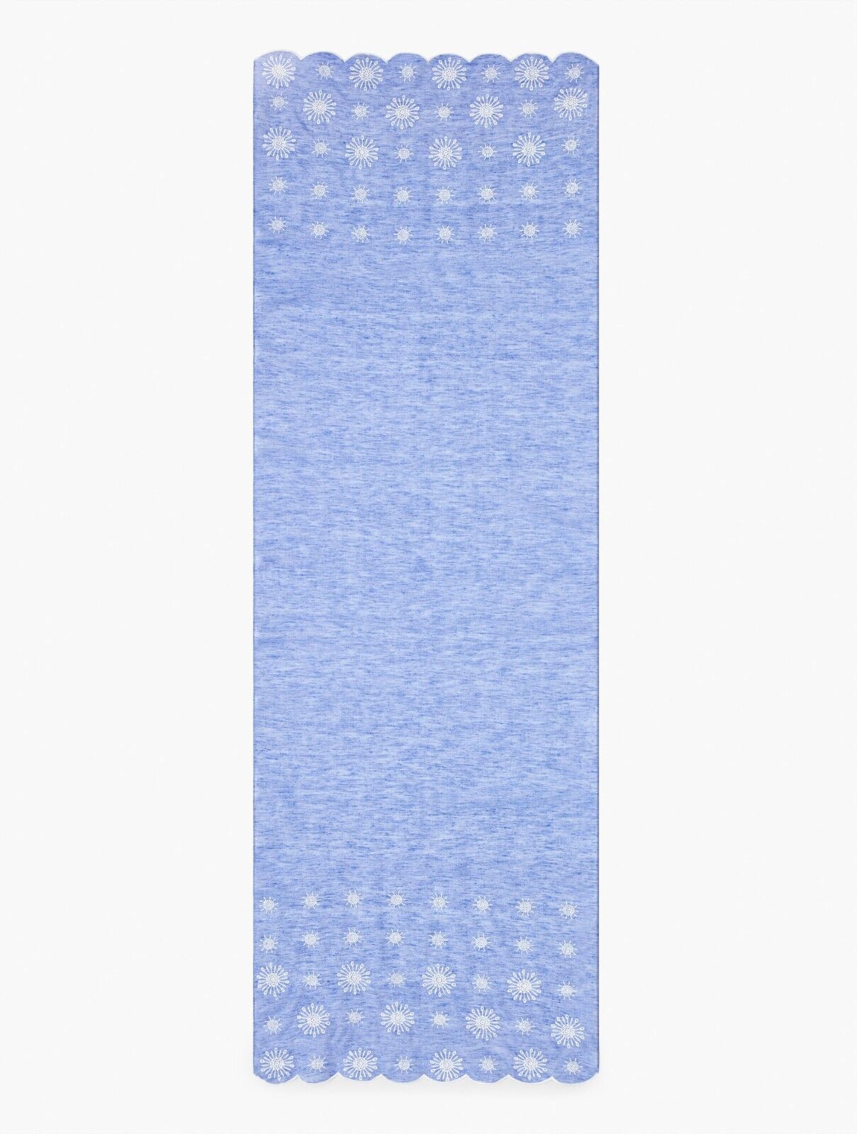TALBOTS SLUB FLORAL EYELET OBLONG SCARF