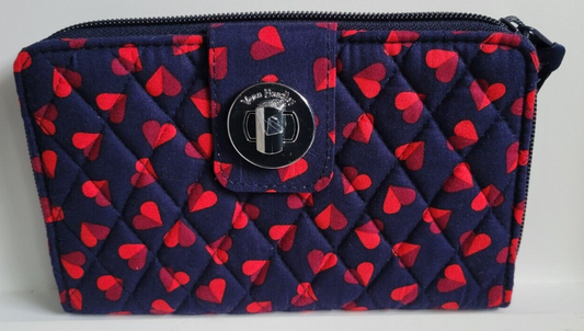 Vera Bradley Turnlock Wallet RFID Protection, Sweet Hearts