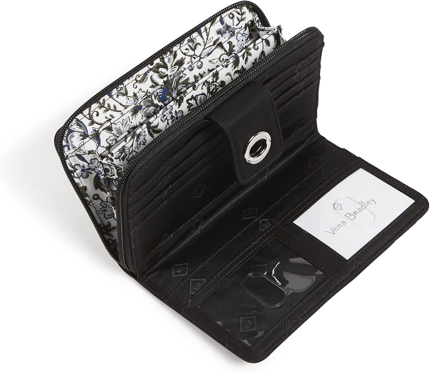 Vera Bradley RFID Turnlock Wallet, Black
