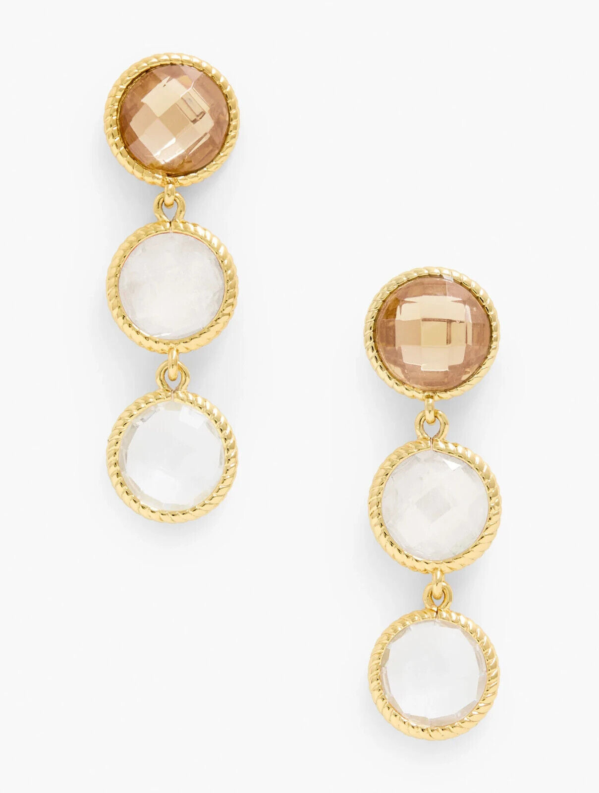 TALBOTS MULTI STONE DROP EARRINGS