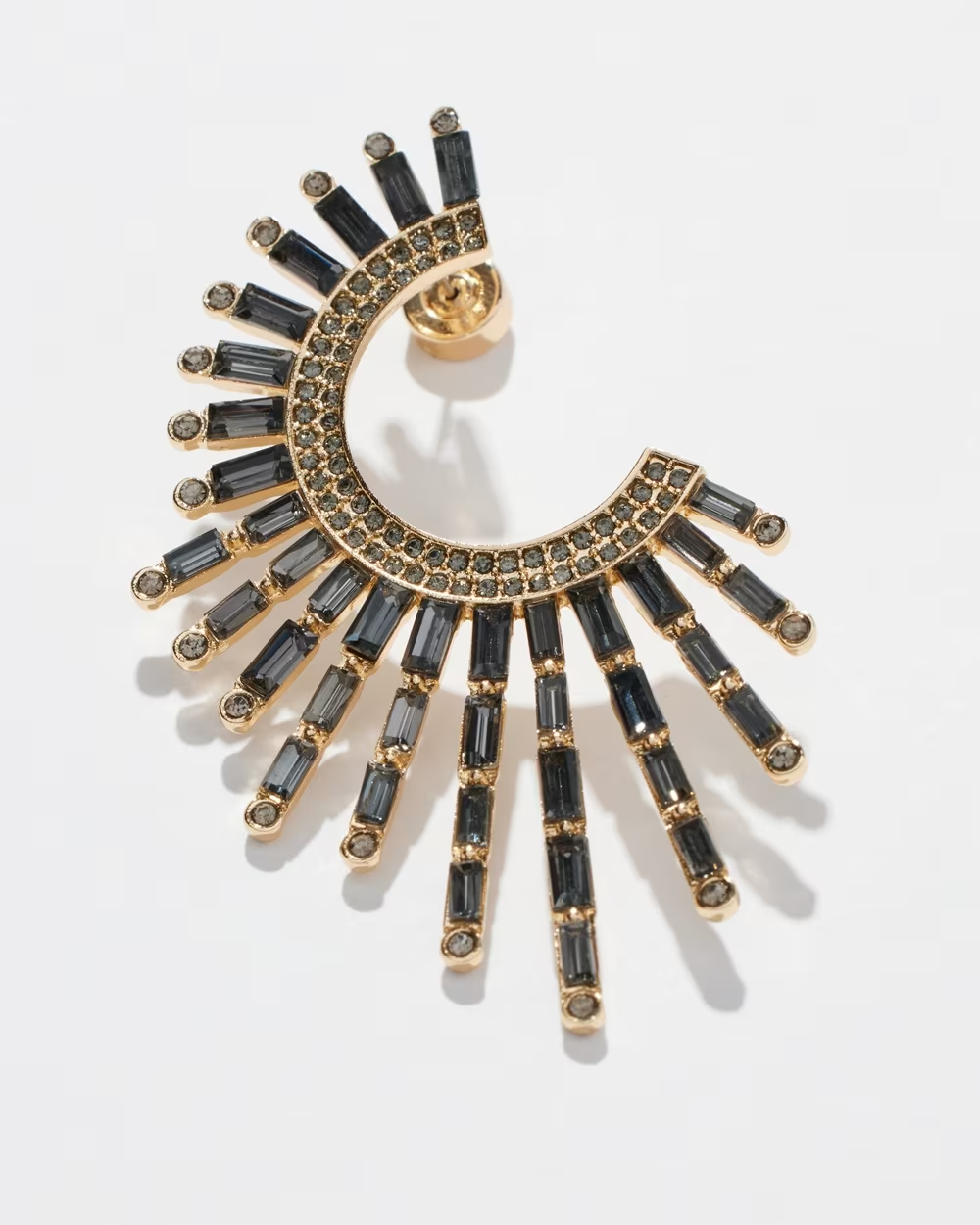 CHICO'S GOLD GLITZY HOOP EARRINGS