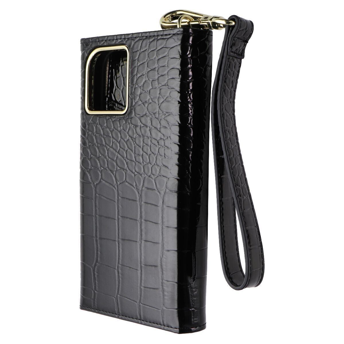 Elizabeth James Wristlet Folio Case For MagSafe for iPhone 15 Pro - Black Croc