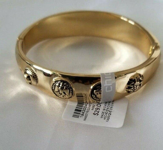 CHICO'S GOLDTONE ARTISAN CUFF BRACELET