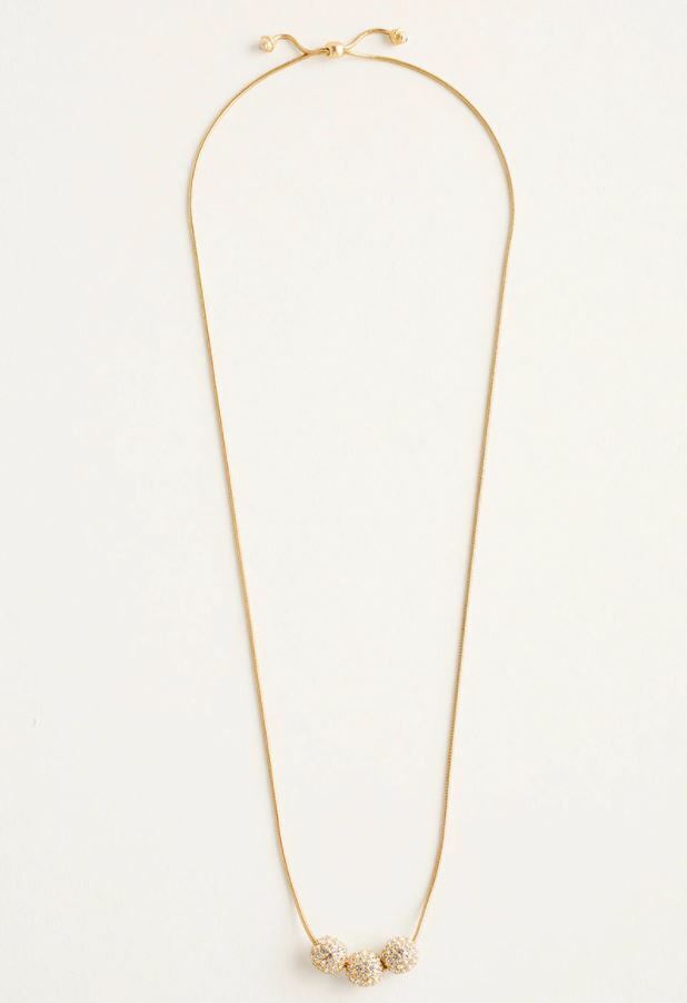 CHICO'S CONVERTIBLE GOLDTONE FIREBALL NECKLACE