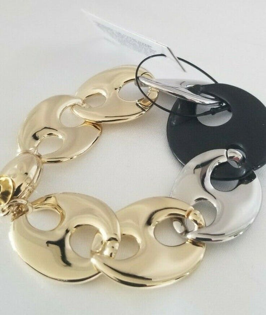 CHICO'S GOLD-TONE DISC MAGNETIC BRACELET