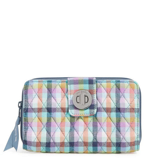 Vera Bradley RFID Turnlock Wallet, Gingham Plaid
