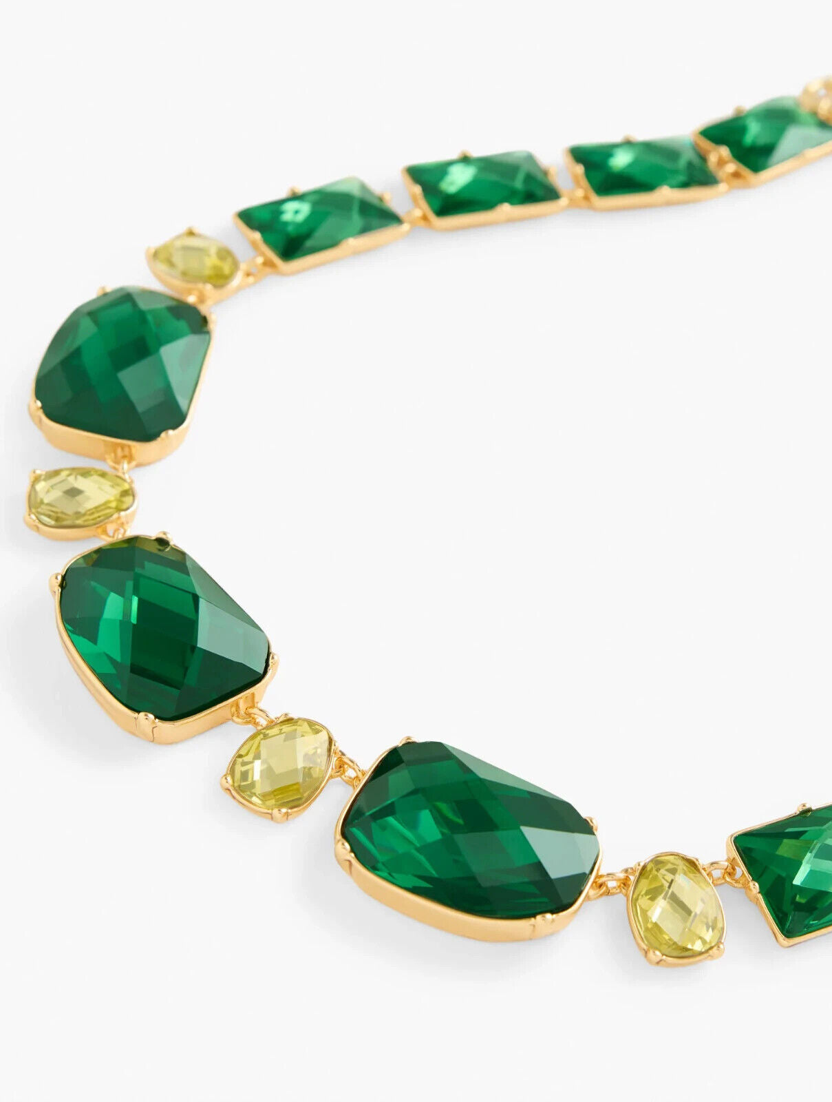TALBOTS CHECKERBOARD STONE STATEMENT NECKLACE