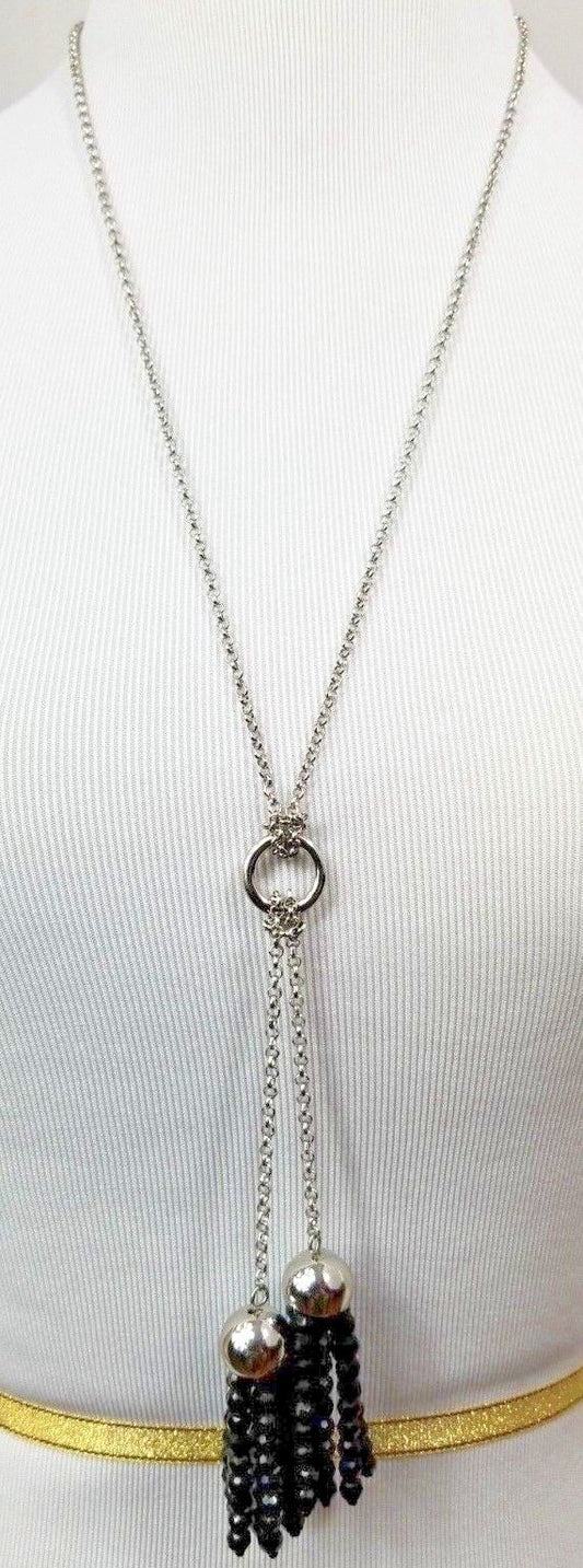 TALBOTS Double Tassel Necklace