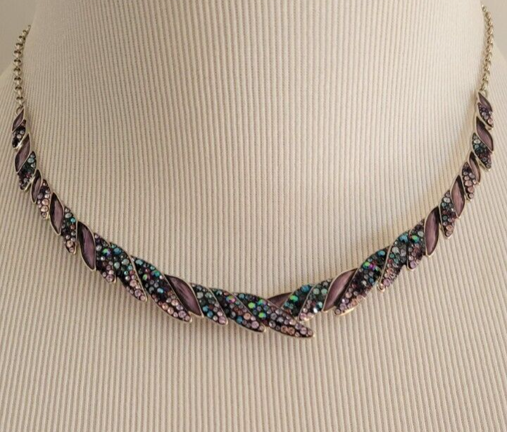 Swarovski Crystal Collar Necklace, Rhodium Plated