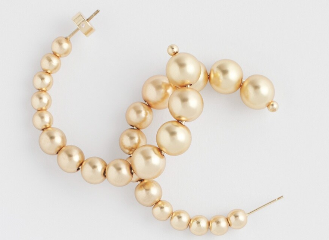 CHICO'SBEADED HOOP EARRINGS