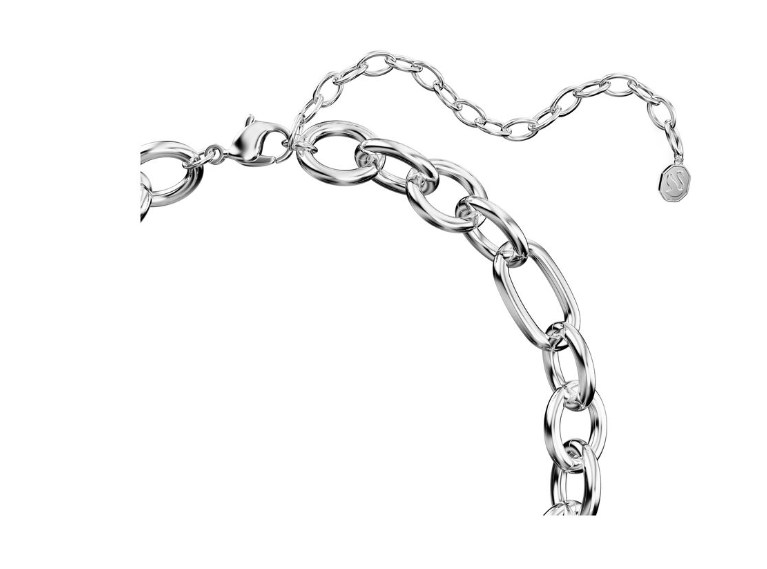 Swarovski Iconic Swan choker Swan, White, Rhodium plated
