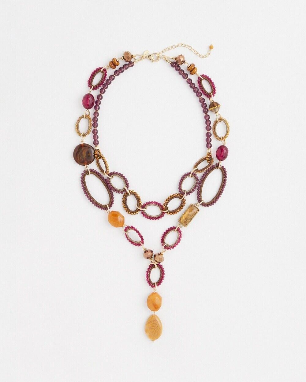 CHICO'S DOUBLE STRAND RED BEAD NECKLACE