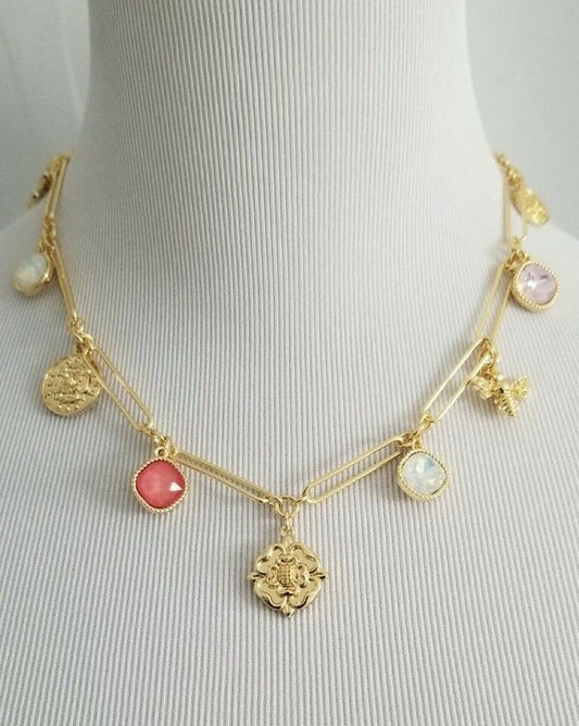 TALBOTS BUTTON UP SHORT NECKLACE