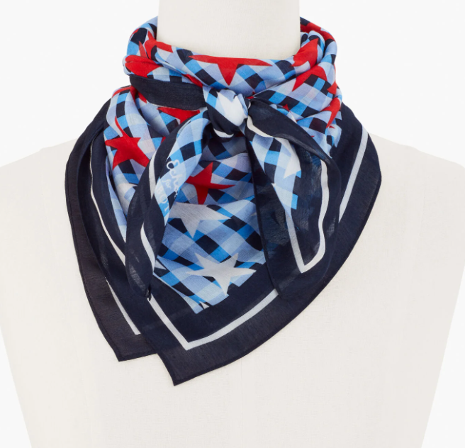 TALBOTS ECHO MEDALLION SQAURE SCARF