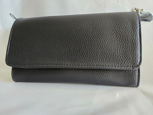 Vera Bradley Faux Leather Wallet Crossbody, Moonless Night