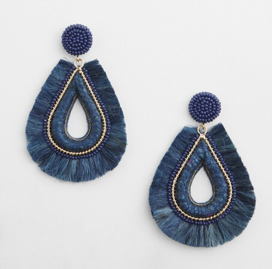 CHICO'S JUTE TEARDROP EARRINGS