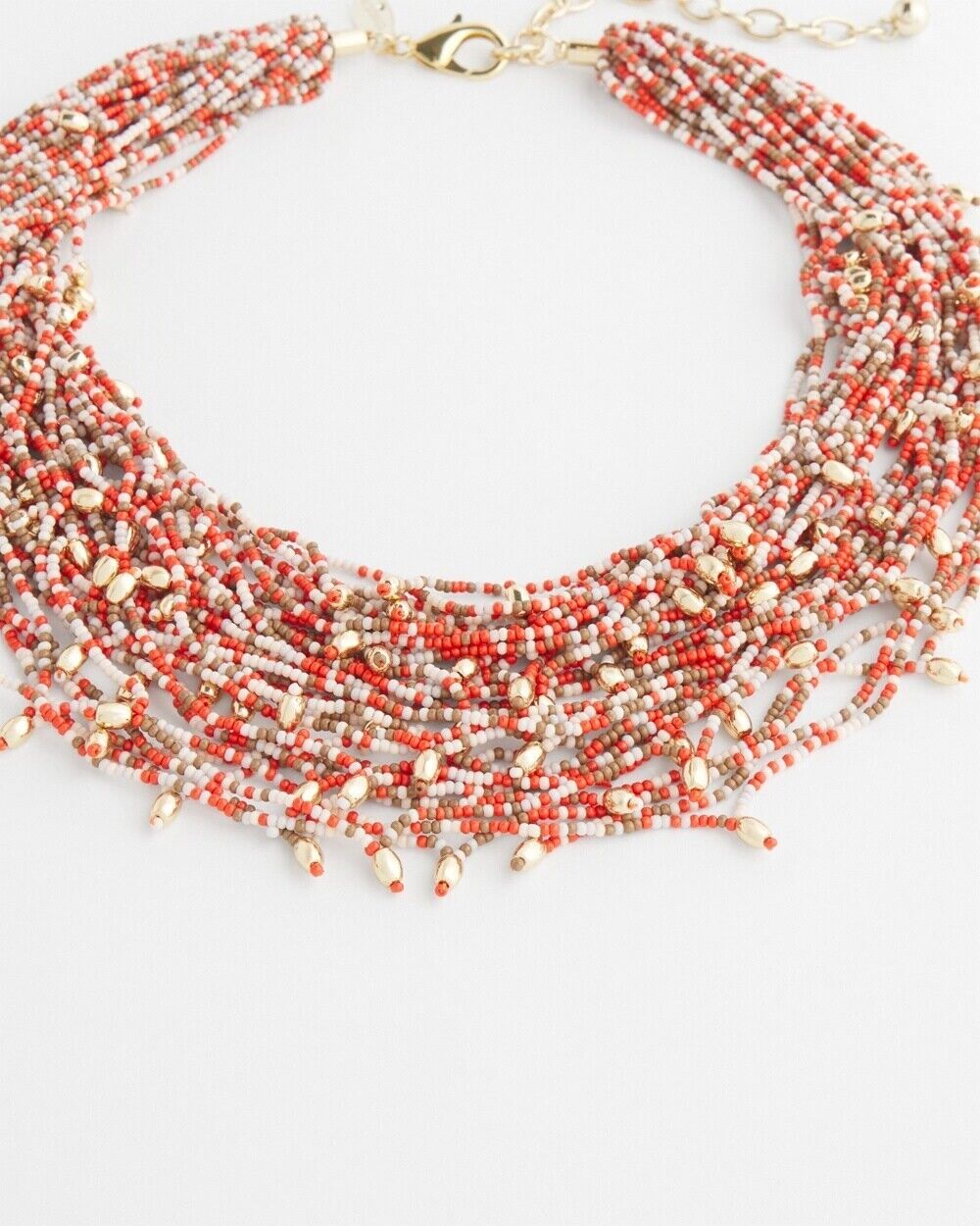 CHICO'S SEED BEAD BIB NECKLACE