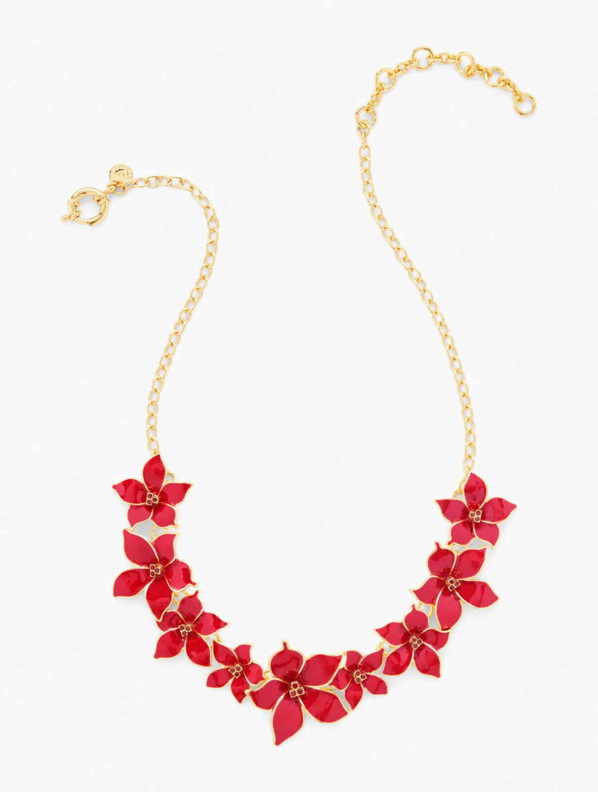 TALBOTS POINSETTIA STATEMENT NECKLACE