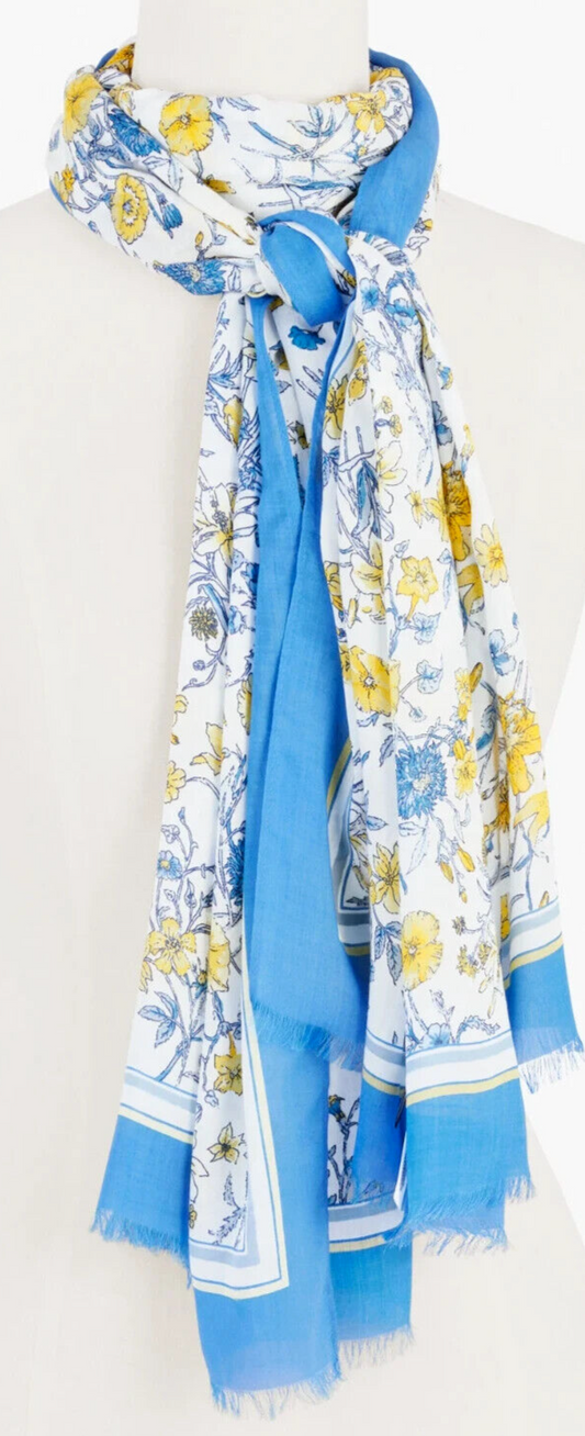 TALBOTS FLORAL GARDEN OBLONG SCARF