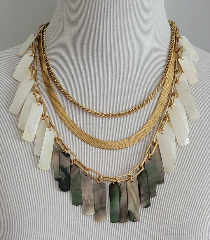 CHICO' S SHELL MULTISTRAND NECKLACE