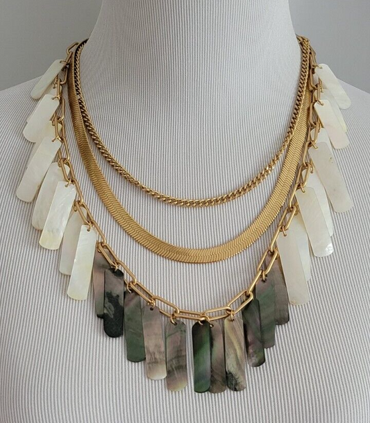 CHICO' S SHELL MULTISTRAND NECKLACE