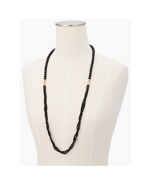 TALBOTS Long Double-Strand Seed-Bead Necklace