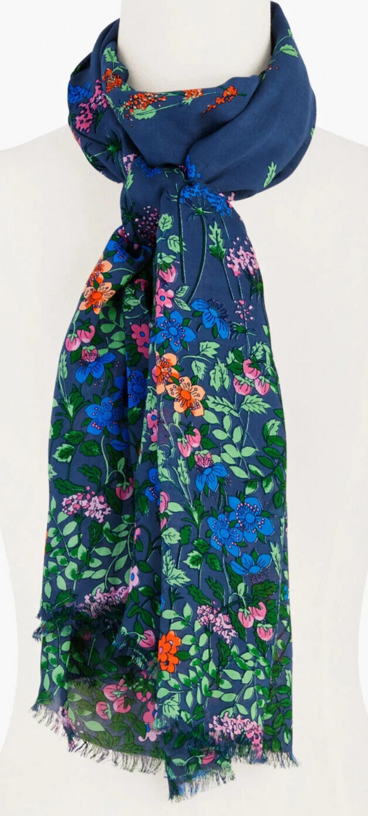 TALBOTS FALLING FLORAL OBLONG SCARF