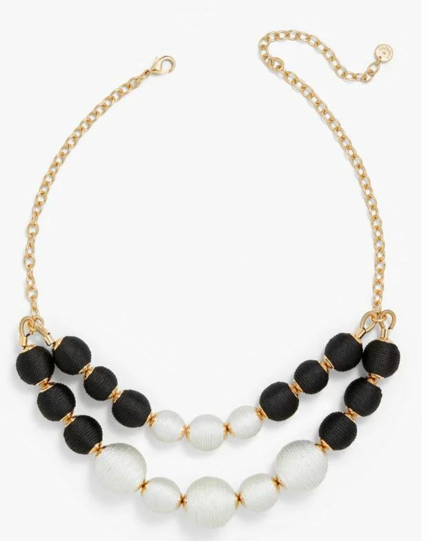 TALBOTS THREAD-WRAPPED SPHERE NECKLACE