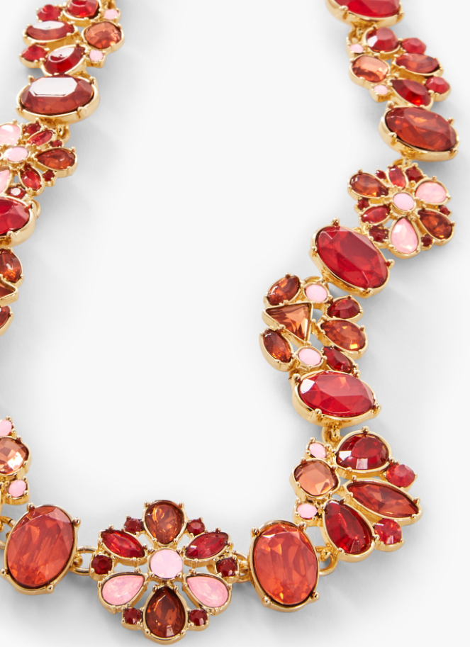TALBOTS SPICED CORAL STATEMENT NECKLACE