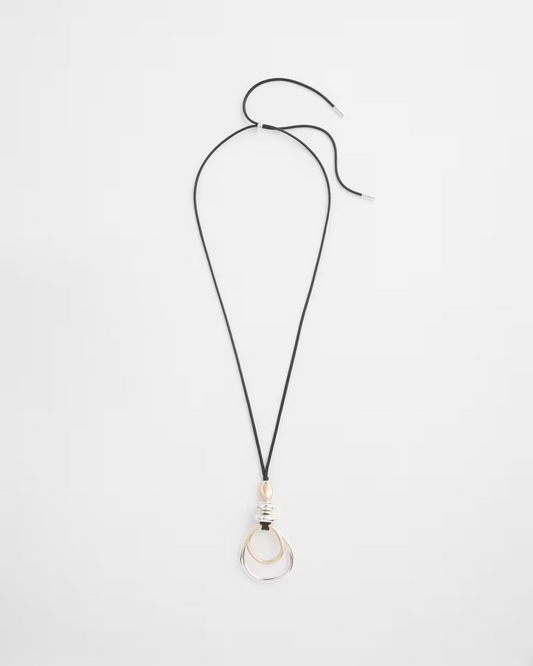 CHICO'S ADJUSTABLE MIXED METAL NECKLACE