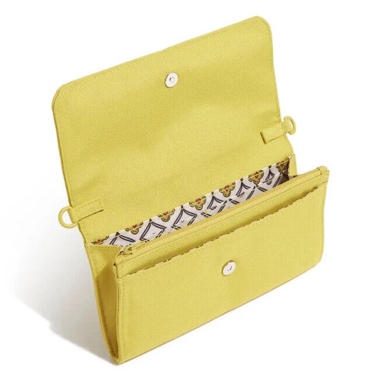 Vera Bradley Wallet Crossbody, Golden Olive