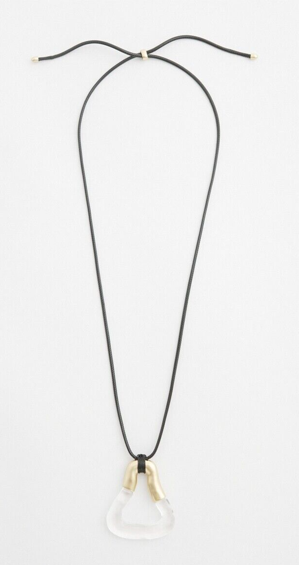 CHICO'S ADJUSTABLE LUCITE PENDANT NECKLACE